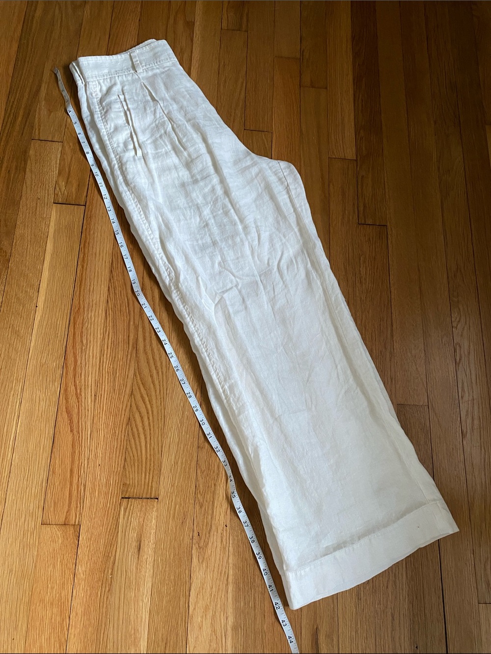 Everlane Cream Wide-Leg Linen Pants - Picture 10 of 10